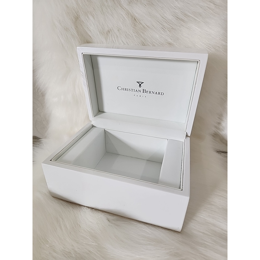 Christian Bernard Paris White Wood Watch Box Empty